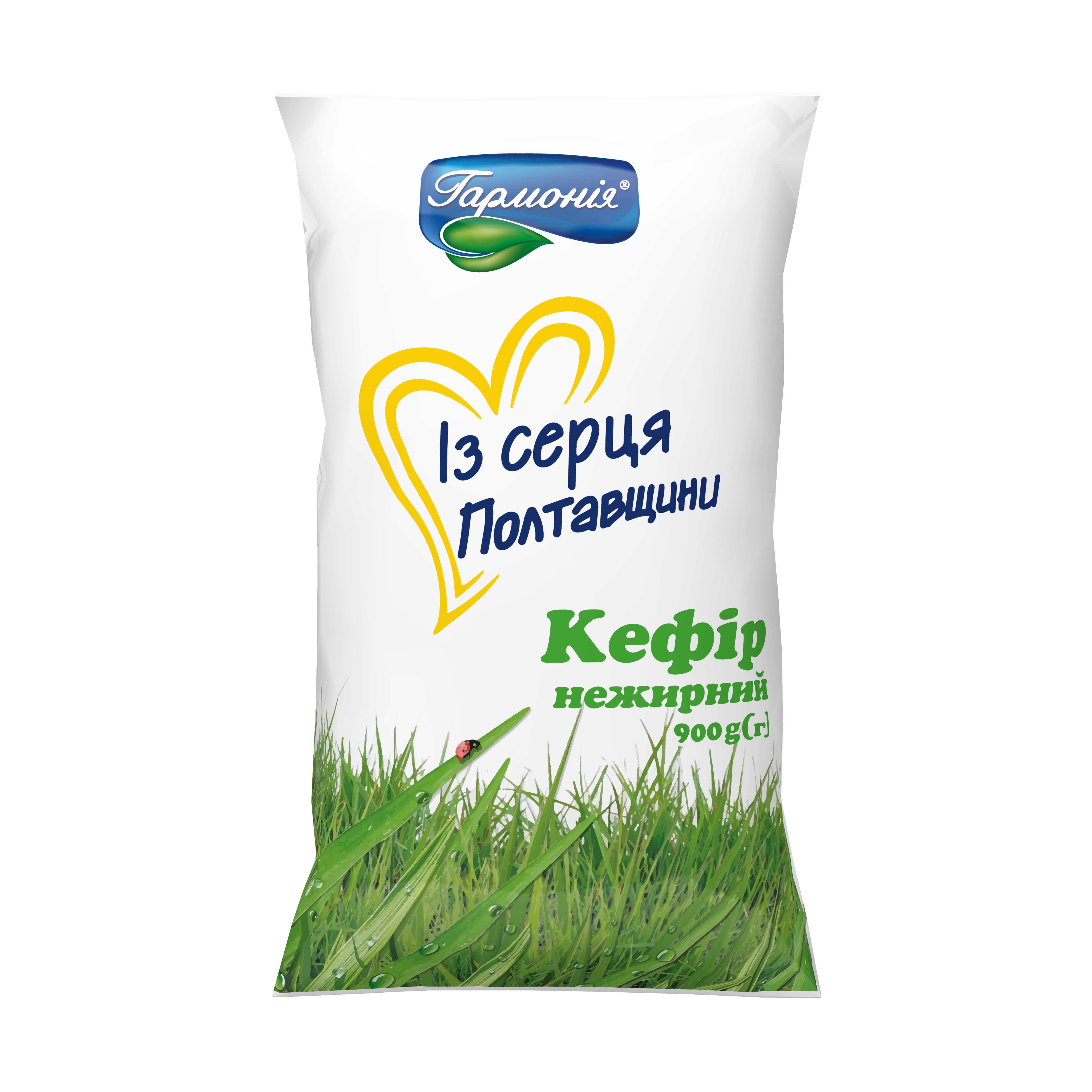 Кефір нежирний 900г, плівка, ТМ "ГАРМОНІЯ"